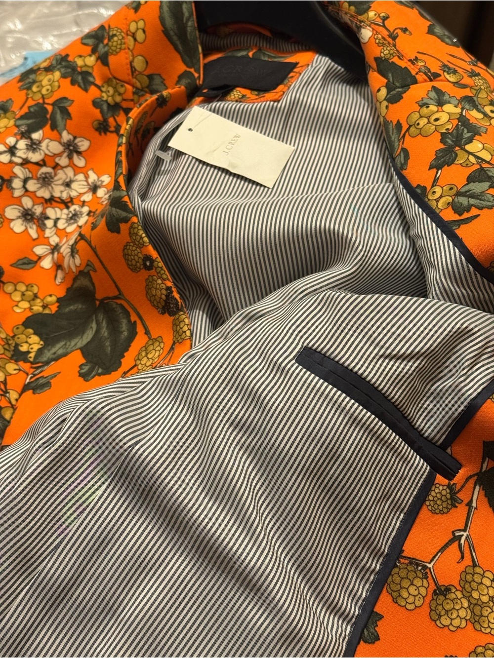 NWT J. Crew Collection Ratti Regent Top Coat Terracotta Floral Wool Blend Size 6 - Picture 8 of 16